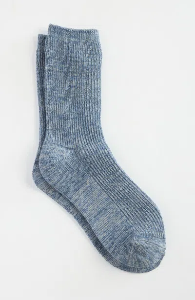 Jjill J.jill Marled-texture Crew Socks In White