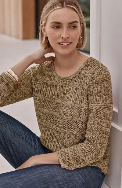 Jjill J.jill Marled Textured Sweater In Brown