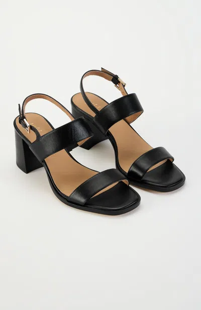 Jjill Mia Stack-heeled Sandals In Black