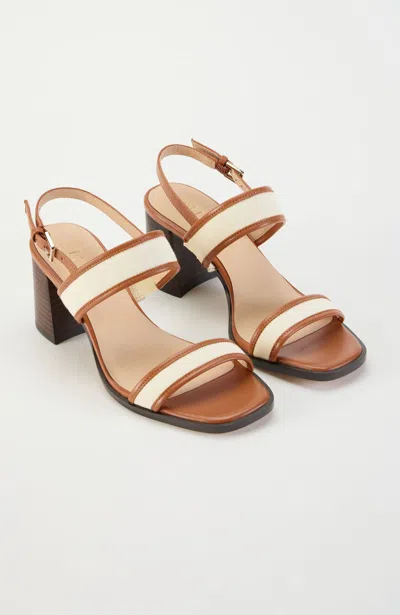 Jjill Mia Stack-heeled Sandals In Brown