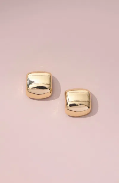Jjill Minimalist Square Earrings In Gold