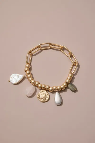 Jjill J.jill Mixed-charm Semiprecious Bracelet In Multi