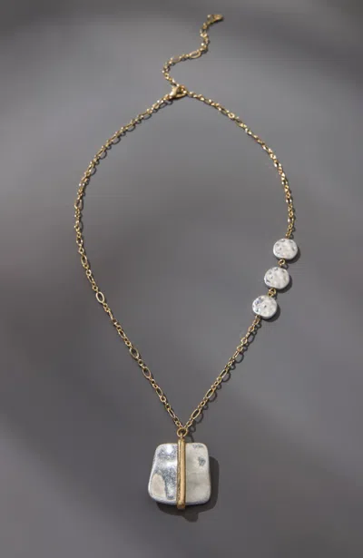 Jjill J.jill Mixed-metal Square Pendant Necklace