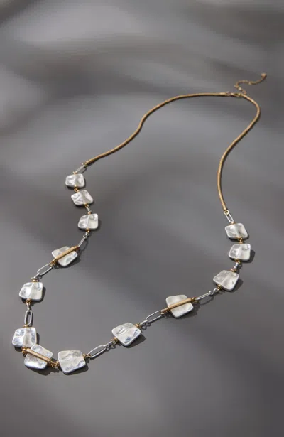 Jjill J.jill Mixed-metal Square Station Necklace