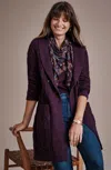 Jjill J.jill Mixed-texture Shawl-collar Cardi
