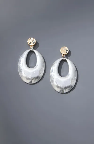 Jjill Mixed-metal Drop Earrings In Metallic
