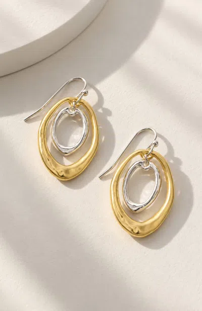 Jjill Mixed-metal Drop Earrings In Goldtone/silvertone