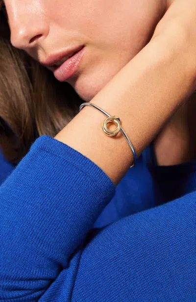 Jjill Mixed-metal Knot Bracelet In Silvertone/goldtone