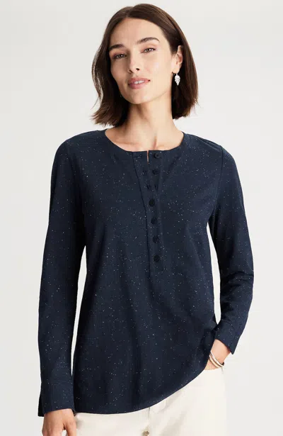 Jjill J.jill Modern Henley Tee In Blue