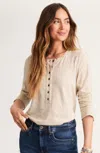 Jjill J.jill Modern Henley Tee In Brown