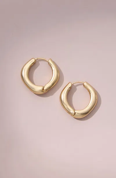 Jjill Modern Metals Hoop Earrings In Gold