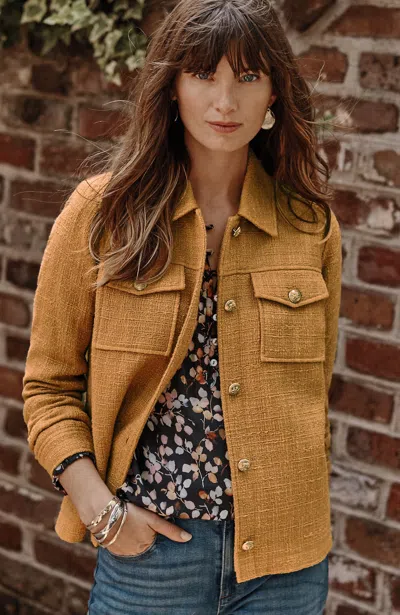 Jjill J.jill Modern Tweed Jacket In Honey