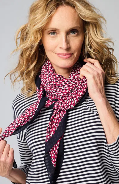 Jjill J.jill More Love Square Scarf In Strawberry Pink Multi