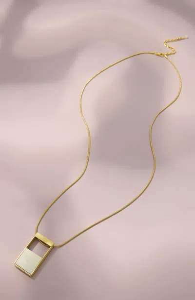 Jjill Natural Horn & Rosewood Reversible Necklace In Multi