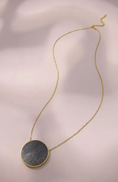 Jjill Natural Horn Pendant Necklace In Multi