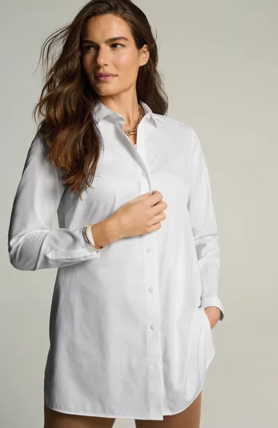 Jjill J.jill Non-iron A-line Tunic In White
