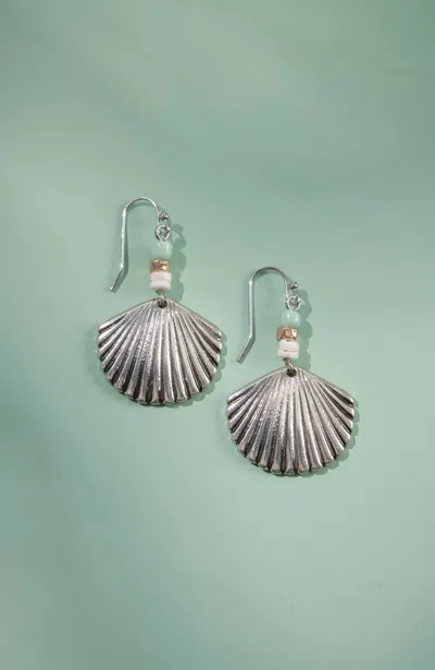 Jjill J.jill Oceanside Shell Earrings In Metallic