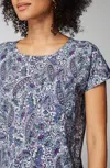 Jjill J.jill One-pocket Tee In Soft Blue Stylized Paisley