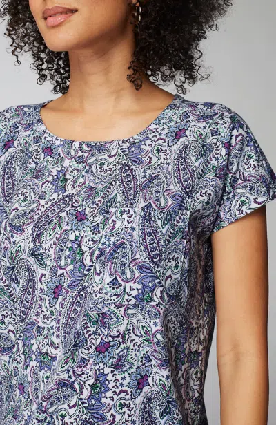 Jjill J.jill One-pocket Tee In Soft Blue Stylized Paisley