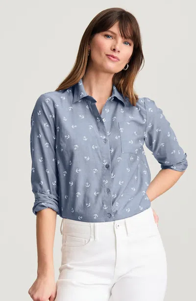 Jjill One-pocket Button-front Shirt In Multi