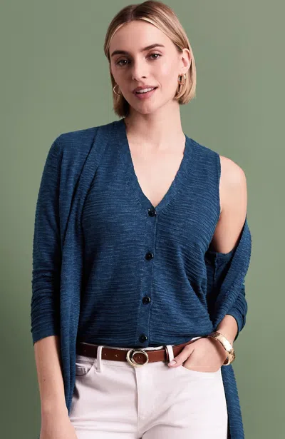 Jjill Ottoman Sweater Tank Top In Blue