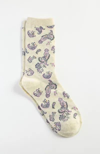 Jjill J.jill Paisley Crew Socks In Multi