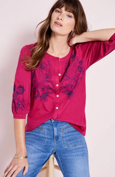 Jjill J.jill Paisley-embroidered Top