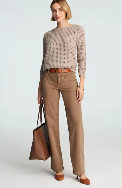 Jjill J.jill Patch-pocket Wide-leg Jeans In Blue