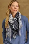 Jjill J.jill Patchwork Jacquard Scarf In Blue