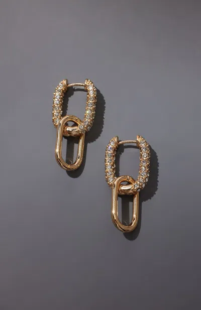 Jjill J.jill Pavé Links Earrings In Goldtone