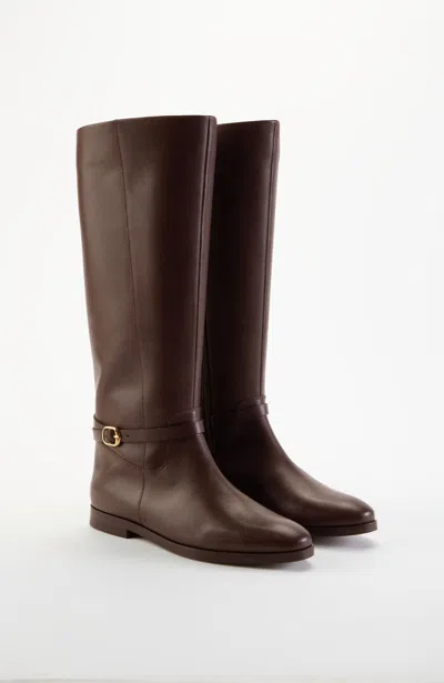 Jjill Penny Belted Riding Boots In French Roast
