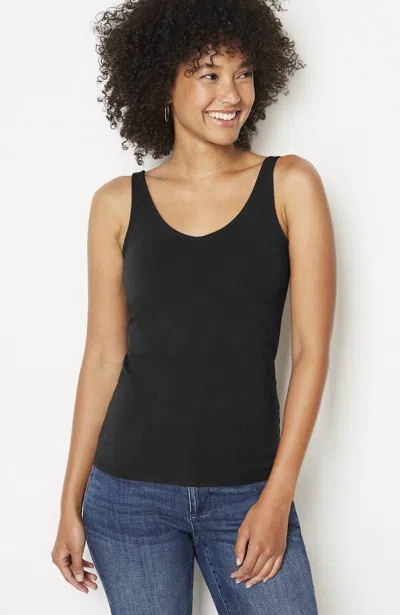 Jjill J.jill Perfect Reversible Tank In Black