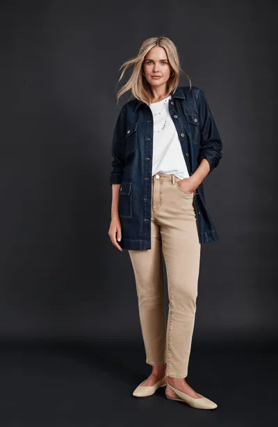 Jjill Petite Authentic Fit Slim-leg Jeans In Light Teak