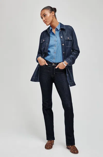 Jjill Petite Authentic Fit Straight-leg Jeans In Bridgeport Wash
