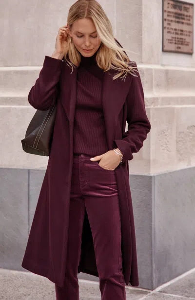 Jjill Petite Classic Wool-blend Coat In Red