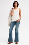 Jjill Petite Curvy-fit Curved-pocket Flare Jeans In Hudson Wash