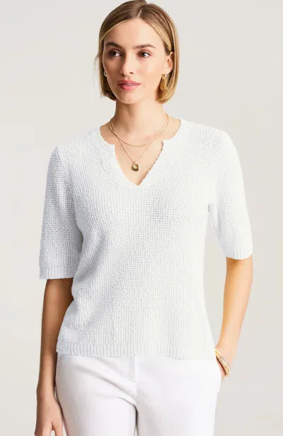 Jjill Petite Elbow-sleeve Sweater In White