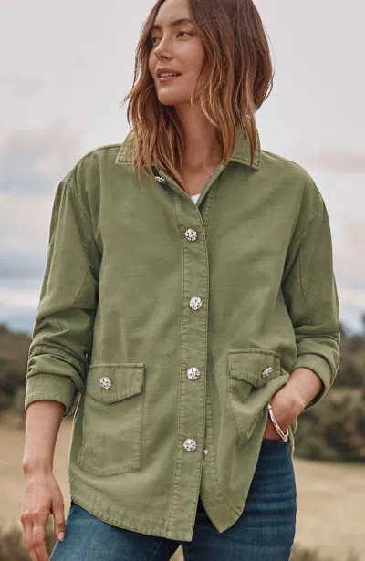 Jjill Petite Embellished Relaxed Jacket In Light Smoky Sage