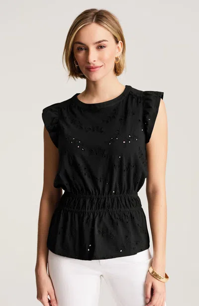 Jjill Petite Eyelet Sleeveless Top In Multi