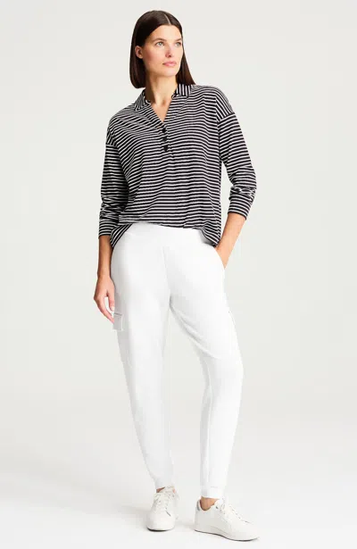 Jjill Petite Fit Elevation Knit Joggers Pants In White