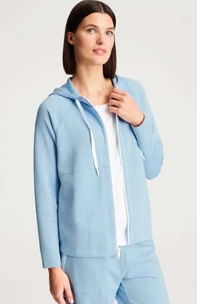Jjill Petite Fit Elevation Knit Zip-up Hoodie In White