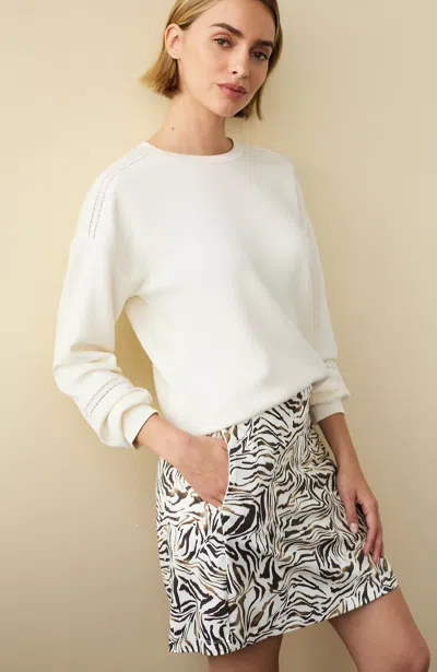 Jjill Petite Fit Performance Knit Skort In Barley Alluring Zebra