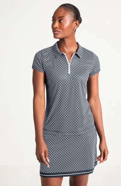 Jjill Petite Fit Performance Zipped Polo In Gray