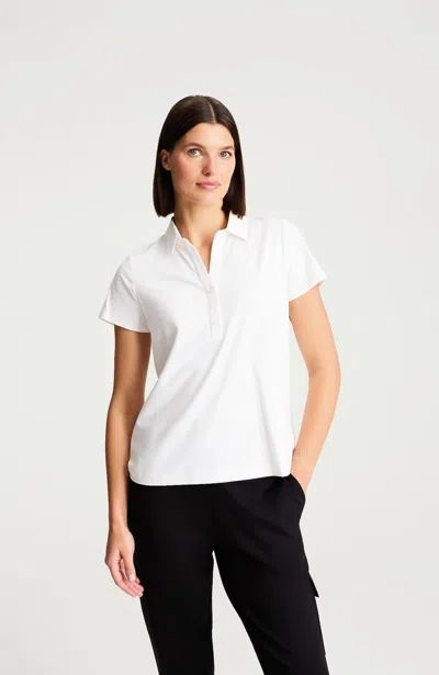 Jjill Petite Fit Progress Knit Polo In White