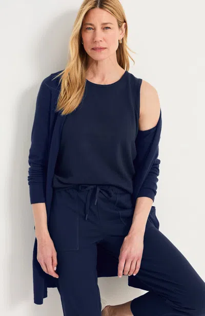 Jjill Petite Getaway Sleeveless Sweater Top In Classic Navy