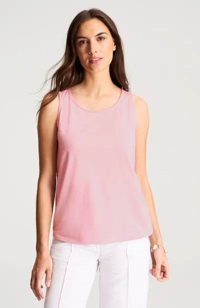 Jjill Petite Pima-stretch Knit Tank Top In Rose Pink