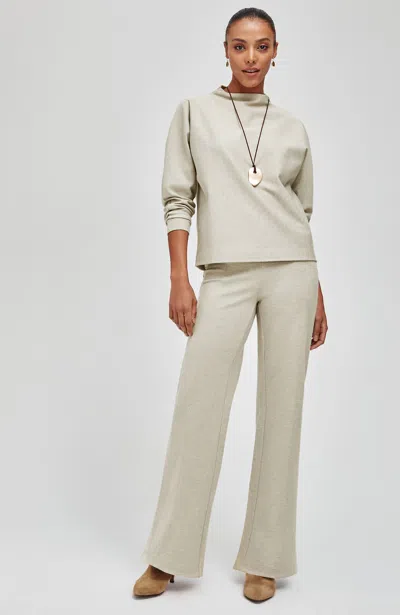 Jjill Petite Ponte Wide-leg Pant Pants In Soft Cremini Heather