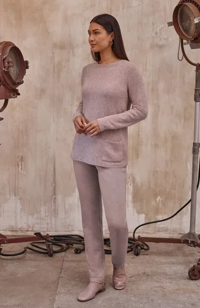 Jjill Petite Pure Jill Affinity Slim-leg Pants In Dusty Plum Heather