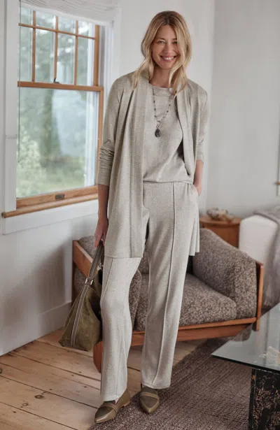 Jjill Petite Pure Jill Soft-knit Straight-leg Trousers Pants In Multi