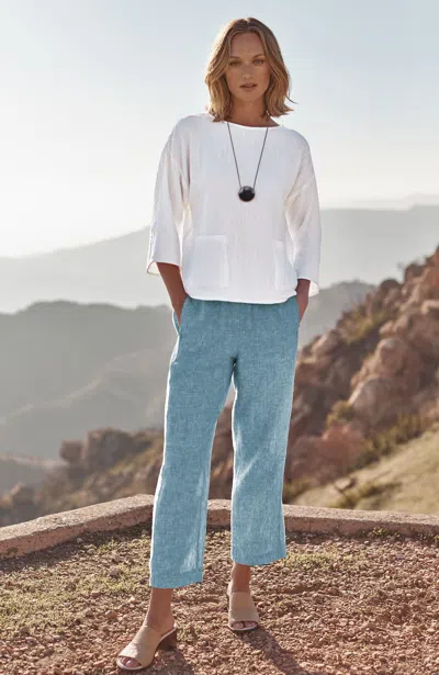 Jjill Petite Pure Jill Two-pocket Gauze Popover In White